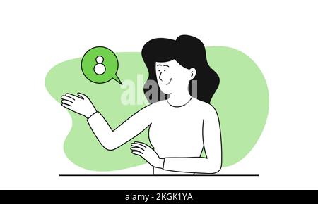 Consulting service and business support vector illustration concept. Online help and internet consultant. Success consultation and operator assistance Stock Vector