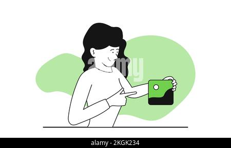 Digital marketing project and web business technology vector illustration concept. Data development and internet strategy analysis. Success management Stock Vector