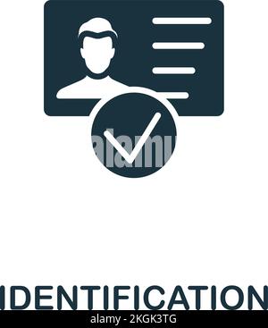 Identification icon. Monochrome simple Smart Technology icon for templates, web design and infographics Stock Vector
