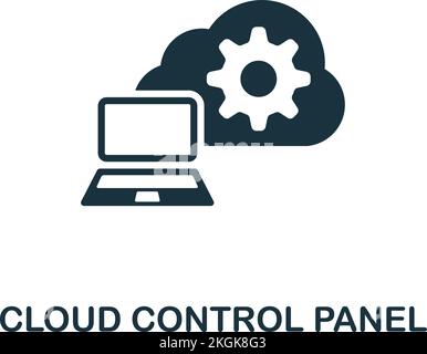 Cloud Control Panel icon. Monochrome simple Smart Technology icon for templates, web design and infographics Stock Vector