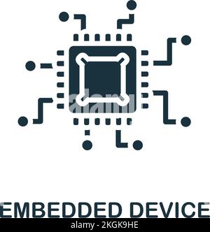 Embedded Device icon. Monochrome simple Smart Technology icon for templates, web design and infographics Stock Vector