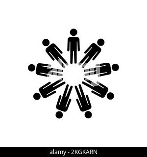 Teamwork icon symbol logo template design element vector Stock Vector