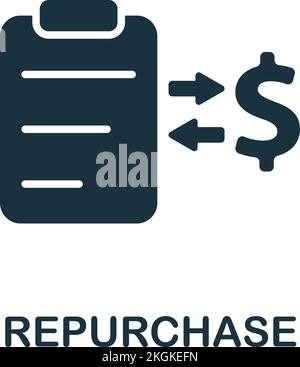 Repurchase icon. Monochrome simple Stock Market icon for templates, web ...
