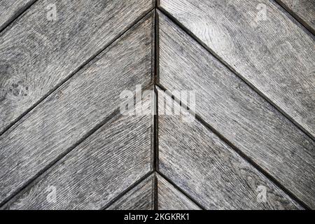 Old weathered wood paneling. Gray background. Stock Photo