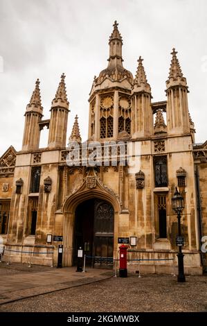 Gothic spires of King's College, Cambridge University, Cambridge, England. Stock Photo