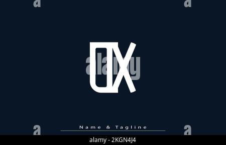 Alphabet letters Initials Monogram logo OX , XO Stock Vector
