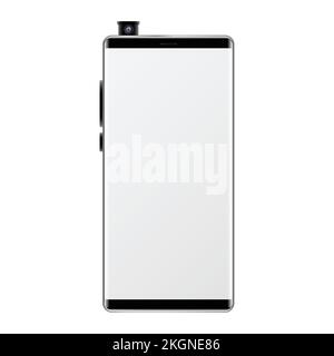 Smart Mobile phone transparent PNG mockup, Smart Mobile phone with a pop-up camera, Mobile mockup, Smartphone mockup Stock Vector
