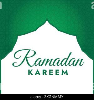 Eid Mubarak greeting card design, Islamic religion vector illustration. Use for background, background with patterned arched frame Stock Vector