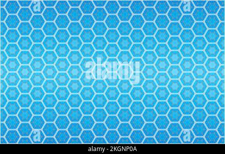 Abstract technological hexagonal blue and white background Stock Photo ...