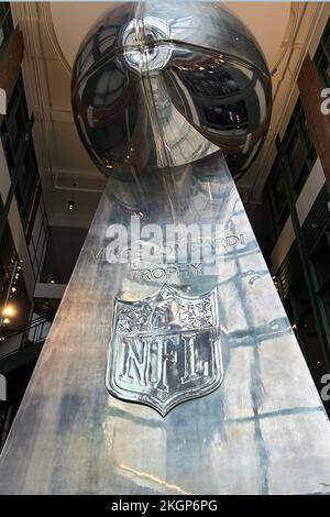 A general overall view of 50-foot replica Super Bowl Vince