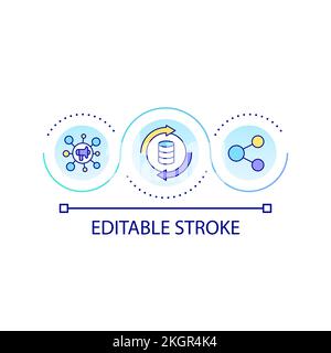 Personalized advertising loop concept icon Stock Vector