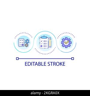 Plan management loop concept icon Stock Vector