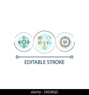 Process management loop concept icon Stock Vector