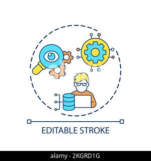 Database master concept icon Stock Vector