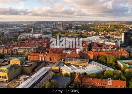 Sweden, Vastra Gotaland County, Gothenburg, Aerial view of Heden and Johanneberg districts Stock Photo