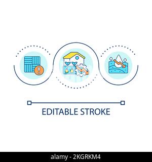 Agriculture backwardness loop concept icon Stock Vector