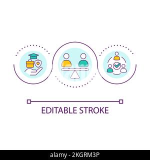 Social inclusion loop concept icon Stock Vector