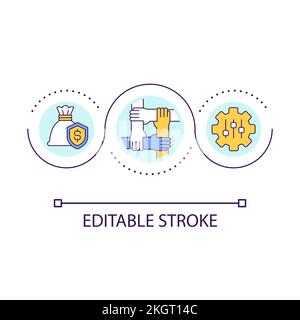 Resilience loop concept icon Stock Vector