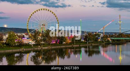 Germany, Baden-Wurttemberg, Stuttgart, Panoramic view of festival in Cannstatter Wasen area Stock Photo