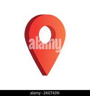 You are here gps navigation map pointer, Vector map marker icon that points location, Web element design, Place navigation sign, Red location pin vect Stock Vector