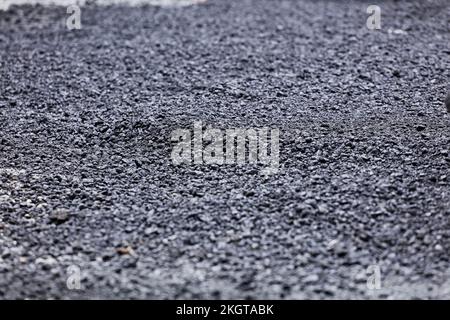 fresh asphalt texture bluish black color Stock Photo