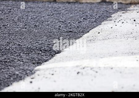fresh asphalt texture bluish black color Stock Photo