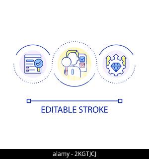 Business optimization loop concept icon Stock Vector