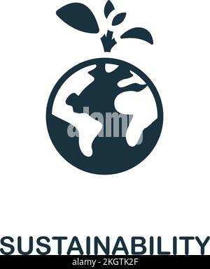 Sustainability icon. Monochrome simple Sustainability icon for ...