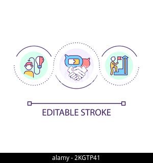 Personal growth loop concept icon Stock Vector