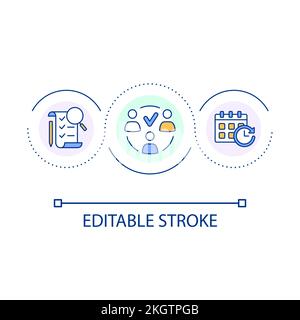 Optimize teamwork loop concept icon Stock Vector