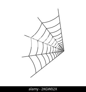 Halloween simple black spider webs vector design. Halloween illustration design with the black spider web. Old simple spider web design with black col Stock Vector