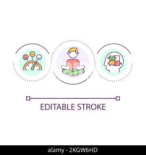 Mental health loop concept icon Stock Vector