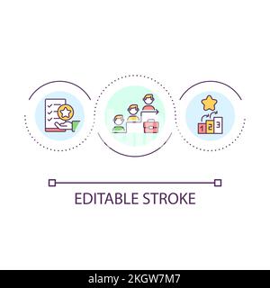 Career development loop concept icon Stock Vector
