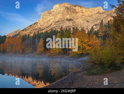 Wedge Pond In The Fall Stock Photo