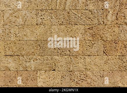 limestone wall texture with seashells. textured background Stock Photo