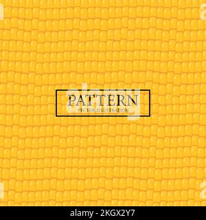 Pattern background yellow juicy corn kernels - Vector illustration Stock Vector