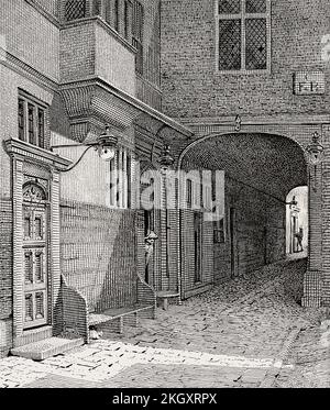 Entrance from the New Palace Yard to the Speaker‘s Court yard; Westminster; London; England, 1805 Stock Photo