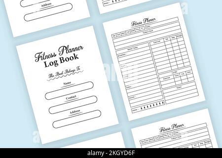 Daily planner log book KDP interior. Daily routine planner notebook ...