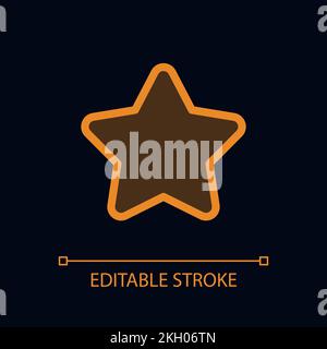 Star pixel perfect glassmorphism ui icon for dark theme Stock Vector