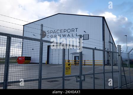 Newquay Cornwall UK 11 22 2022 RAF St Mawgan Spaceport Virgin Orbit LauncherOne Stock Photo