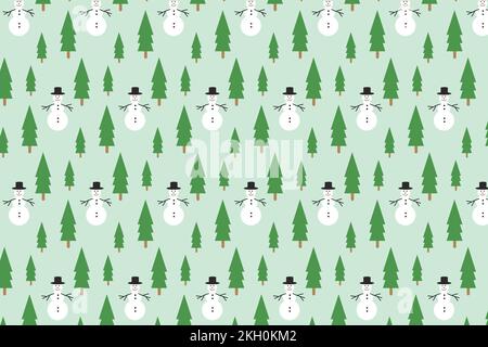 Minimal Christmas pattern texture for book covers and wallpapers. Abstract pattern background decoration on a light green background. Christmas patter Stock Vector