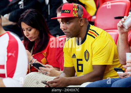 Witsel's father Thierry a soccer game between Belgium's national team the Red Devils and Canada, in Group F of the FIFA 2022 World Cup in Al Rayyan, State of Qatar on Wednesday 23 November 2022. BELGA PHOTO BRUNO FAHY Stock Photo