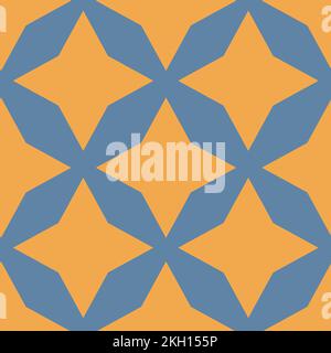 Yellow golden stylized stars seamless pattern. Christmas and New year background. Stock Vector