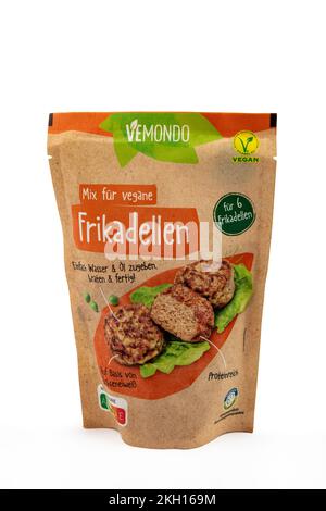 WETZLAR, GERMANY 2022-07-25: Vemondo: LIDL's own brand for vegan meat products. Stock Photo