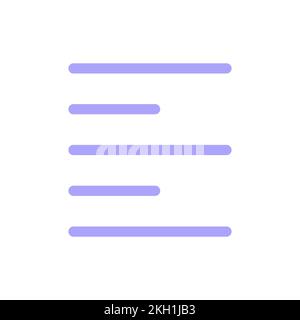 Text flat color ui icon Stock Vector
