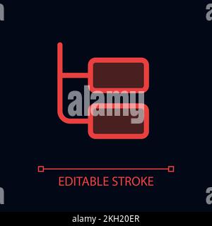 Online chat thread pixel perfect glassmorphism ui icon for dark theme Stock Vector