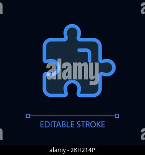 Puzzle piece pixel perfect glassmorphism ui icon Stock Vector Image ...