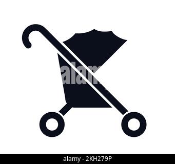 Stroller pushchair pram vector icon Stock Vector