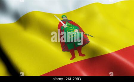 Federal subjects of Russia flag of Ryazan Oblast Stock Photo