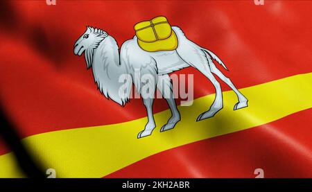 Federal subjects of Russia flag of Chelyabinsk Oblast Stock Photo